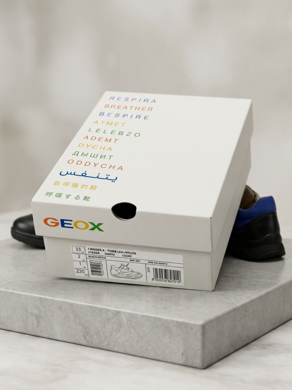 Geox Boys Sneakers (Black/Royal). Model-Wader - Picture 2 of 2